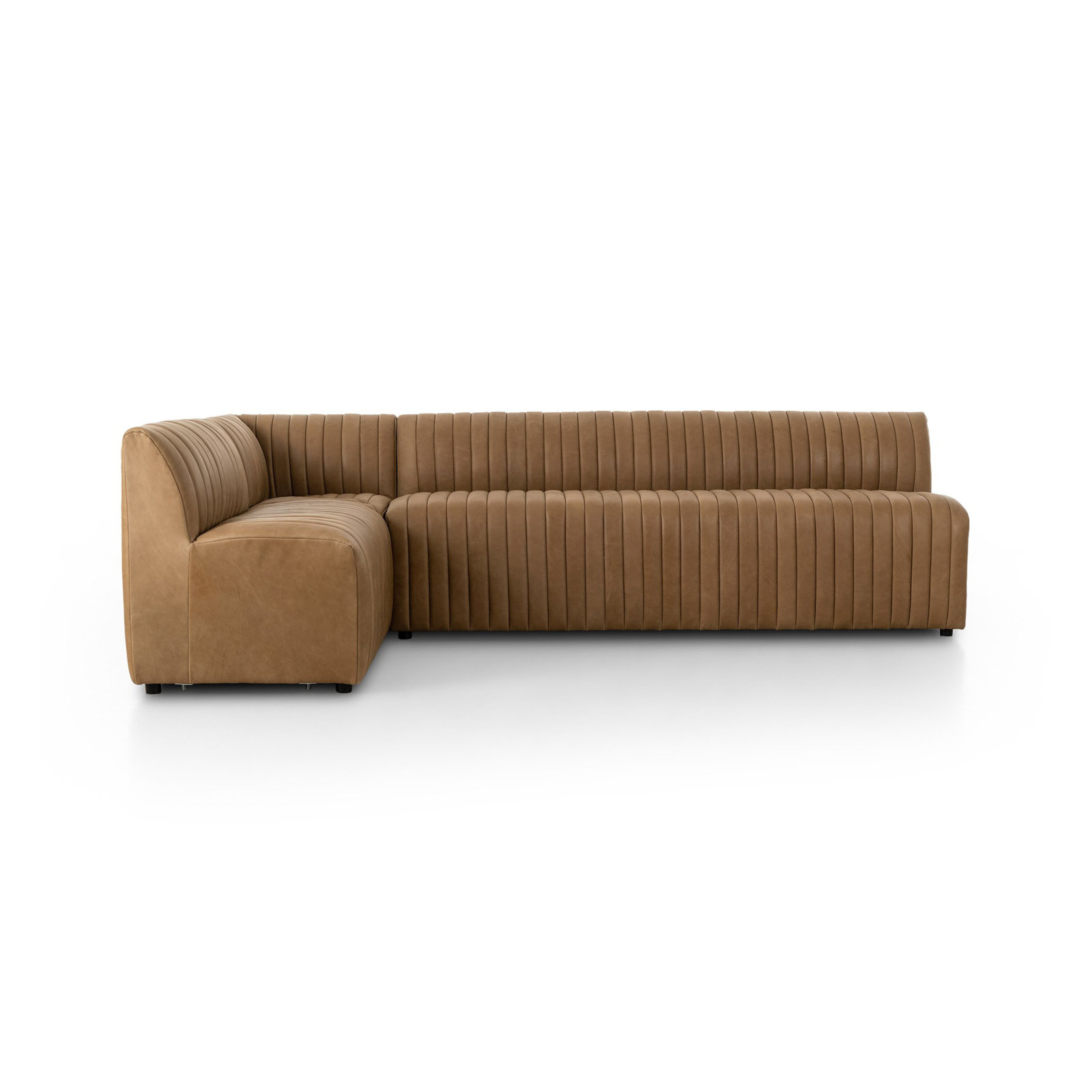 Brandt Dining Banquette L Shape -Palermo Drift, 31.5" H x 110" W x 66.5" D
