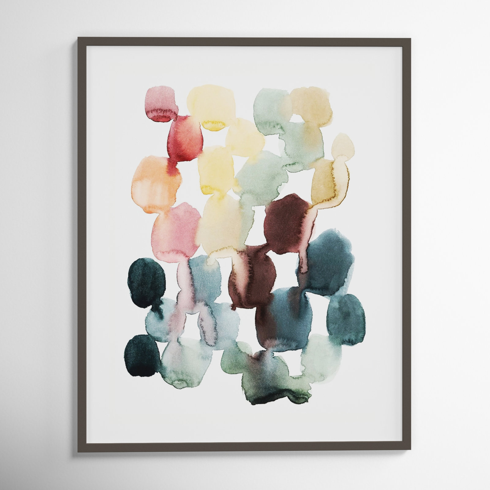 Desert Stones II by Grace Popp, Gray Framed Paper, 41" H x 33" W