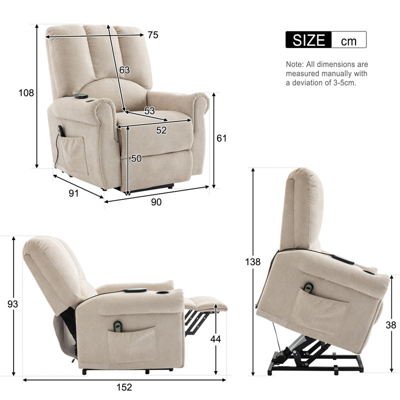 587.1cm Wide with Heated Cushion