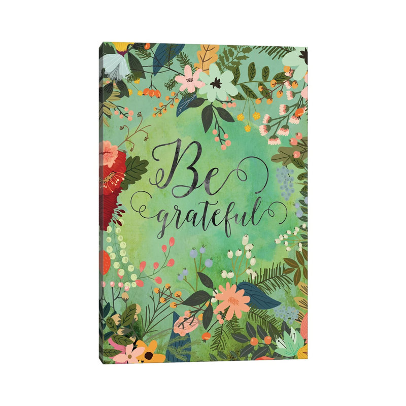 Be Grateful 1 Piece Wrapped Canvas Wall Art, 66.04cm H x 45.72cm W