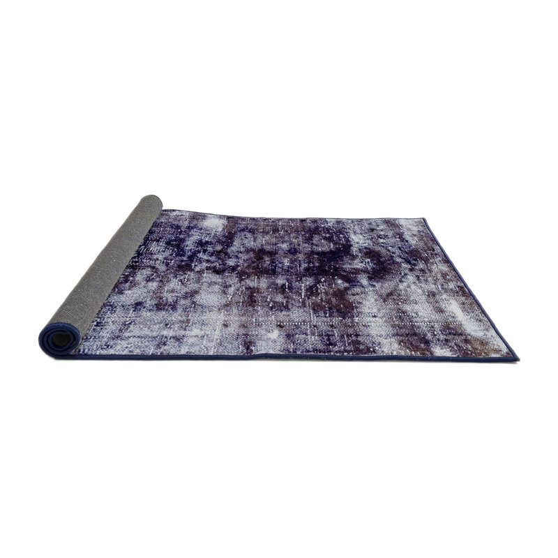 Tapis abstrait de style moderne et abstrait 1970, Rond 8 pi