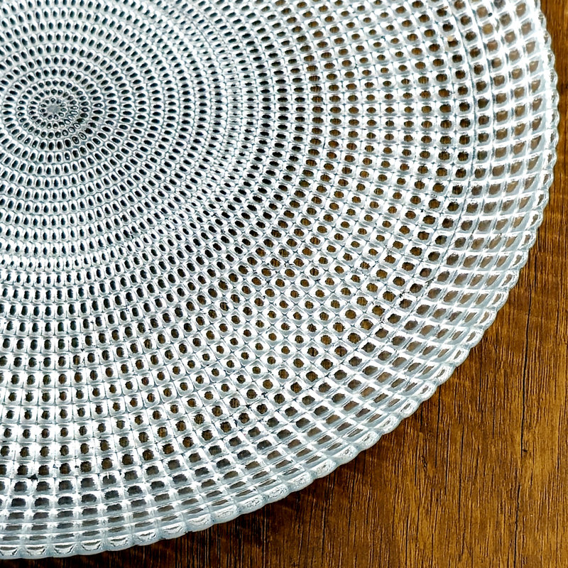 Ensemble de 4 assiettes à salade en verre doré Pyle, Argent