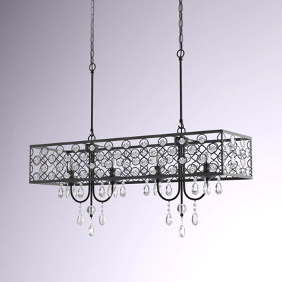 Lustre carré / rectangulaire à 4 lumières à îlot de cuisine Jolie 36,6 "Jolie