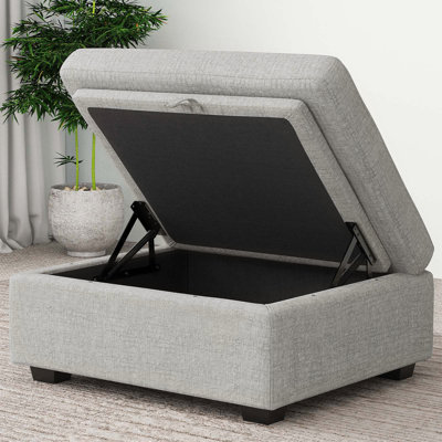 Hymes 29.9'' Wide Chenille Storage Ottoman