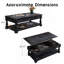 Table basse à plateau relevable rétro avec compartiment inférieur caché pour le rangement dans le salon-129385297