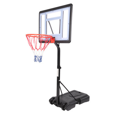 Cerceau de basketball de piscine portatif pour piscine, support de panneau de basketball d'eau amélioré noir