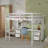 Hilel Kids Full Loft Bed with Drawers-228359172