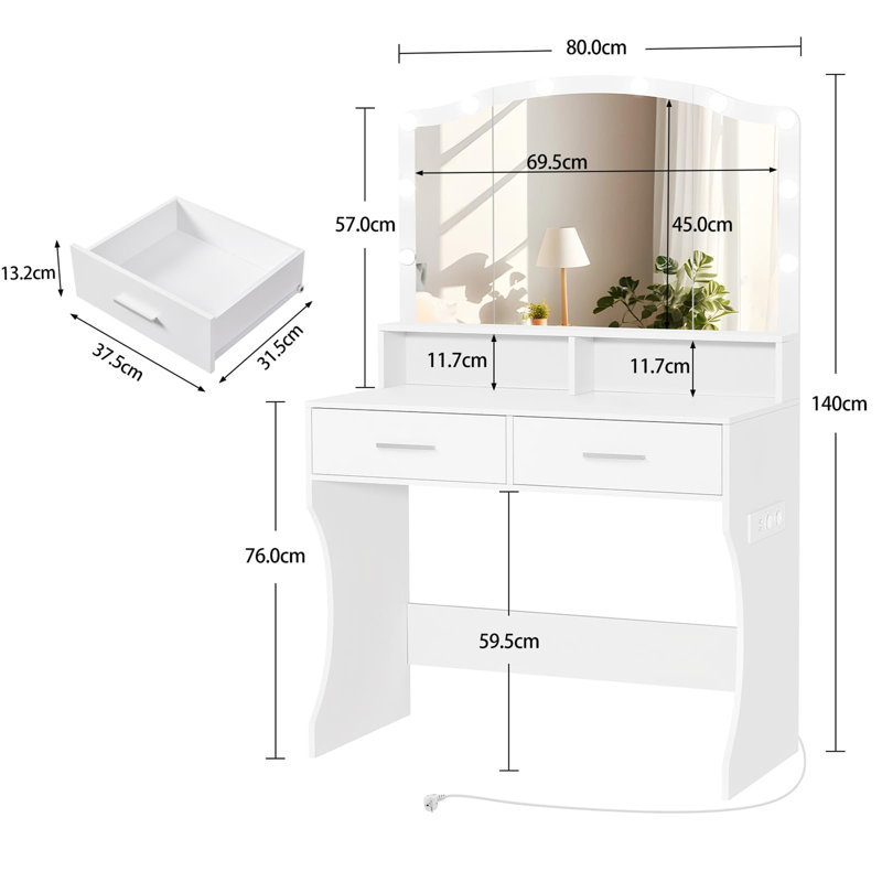 Becton Dressing Table with Mirror