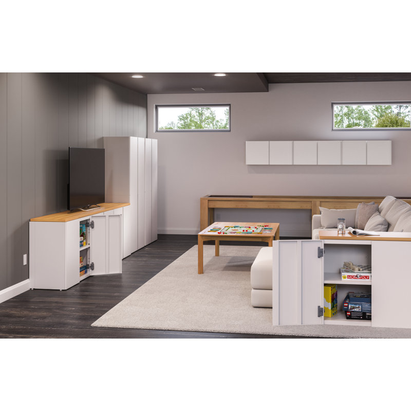 Cloud White 36-Inch Freestanding Metal Storage Cabinet