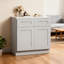 Armoire de base - prête à assembler, idéale pour le rangement dans la cuisine, la buanderie et la salle de bain (l 36 po x H 34,5 po x P 24 po)-119295925