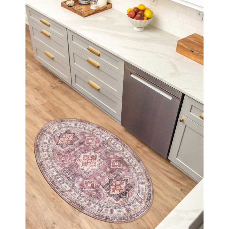 Bungalow Rose Ruth Timeless Rug, Ovale 2 pi x 3 pi 1 po
