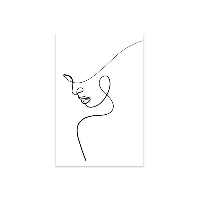 «One Line Woman» par Dane Khy - impression non encadrée, H 24 po x l 16 po x P 0,25 po
