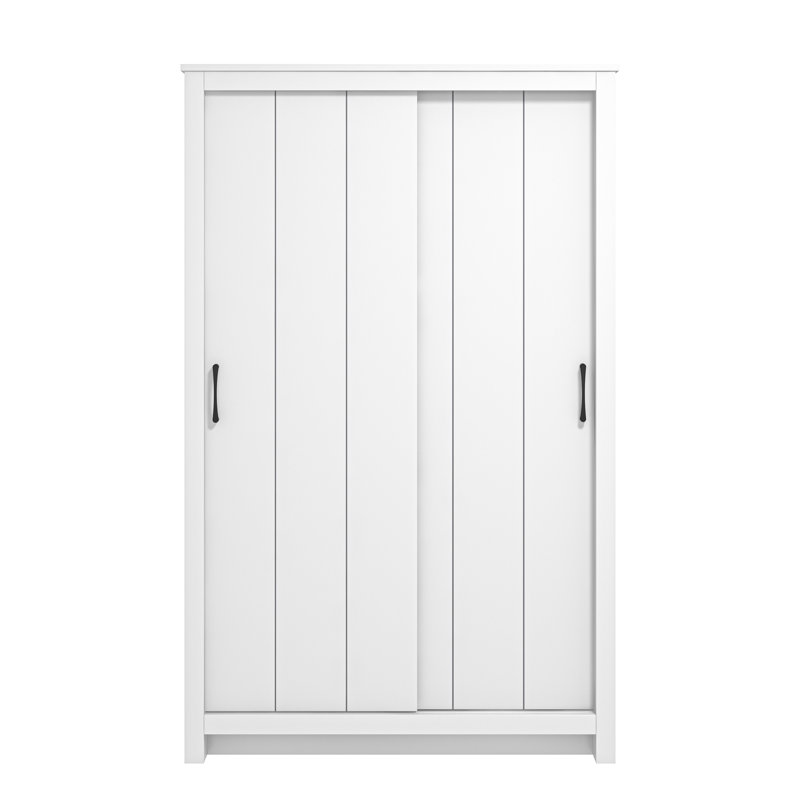 Limestone 2 Door Manufactured Wood Wardrobe, White