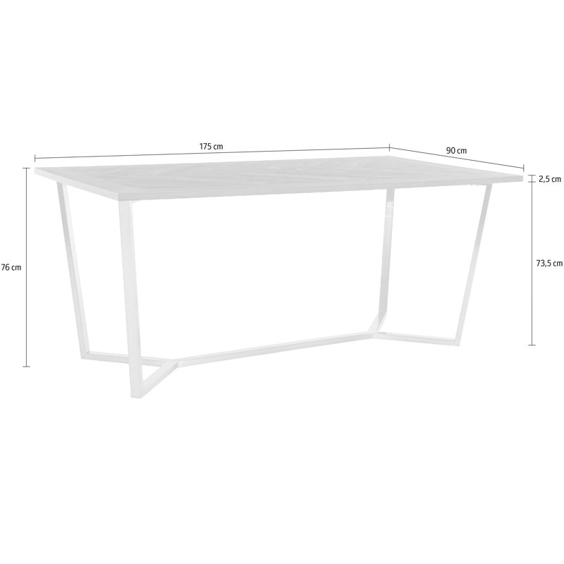 Cavan Metal Base Dining Table