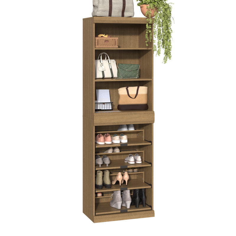 Système de rangement Mosaics avec 3 tablettes et 4 niveaux de rangement pour chaussures