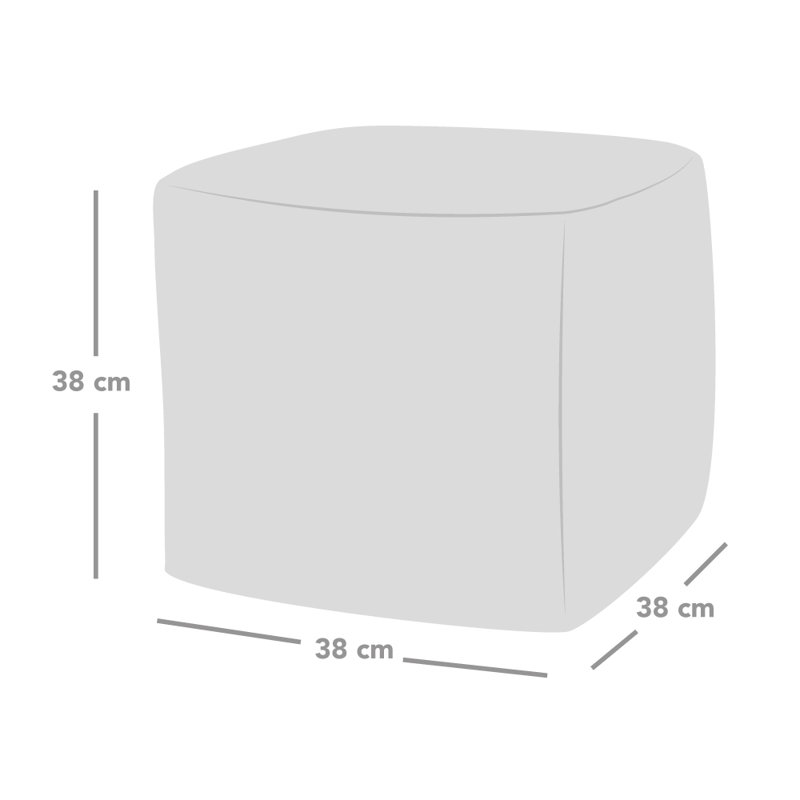 rucomfy Beanbags Corduroy Cube Footstool Bean Bag. Home Decor Accessories for Living Room, Lounge and Bedroom. Modern Furniture Square Pouffe. Machine Washable. 38 x 38 x 38cm