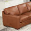 Canapé modulaire en cuir véritable de 136 po de large Dillon-159702186-159702184