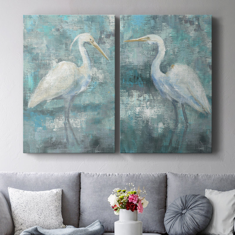 Toile tendue Coastal Egret I-Premium Gallery - prête à être accrochée, H 36 po x l 48 po