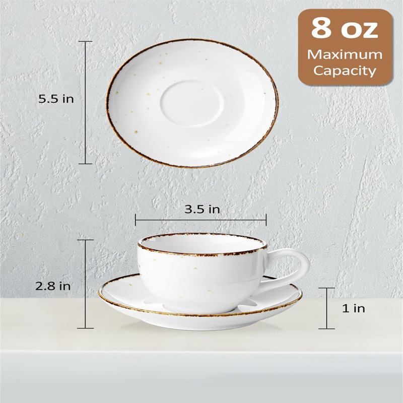 Ceramic / Porcelain Coffee Cup, White