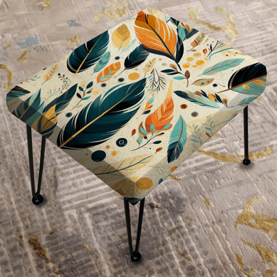 Artistic Nomad Boho Pattern Earth Tones III - Boho Rectangle Ottoman