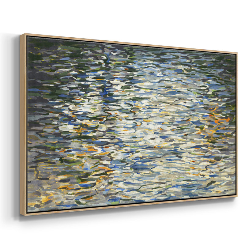 Water Reflections, reproduction d'art sur toile, Cadre flottant naturel, H 25 po x l 37 po x P 2 po