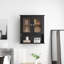 Armoire de rangement murale surélevée au-dessus de la toilette Armoire de rangement murale Armoires à pharmacie en bois-329242381