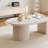Cream wind rock panel end table combination