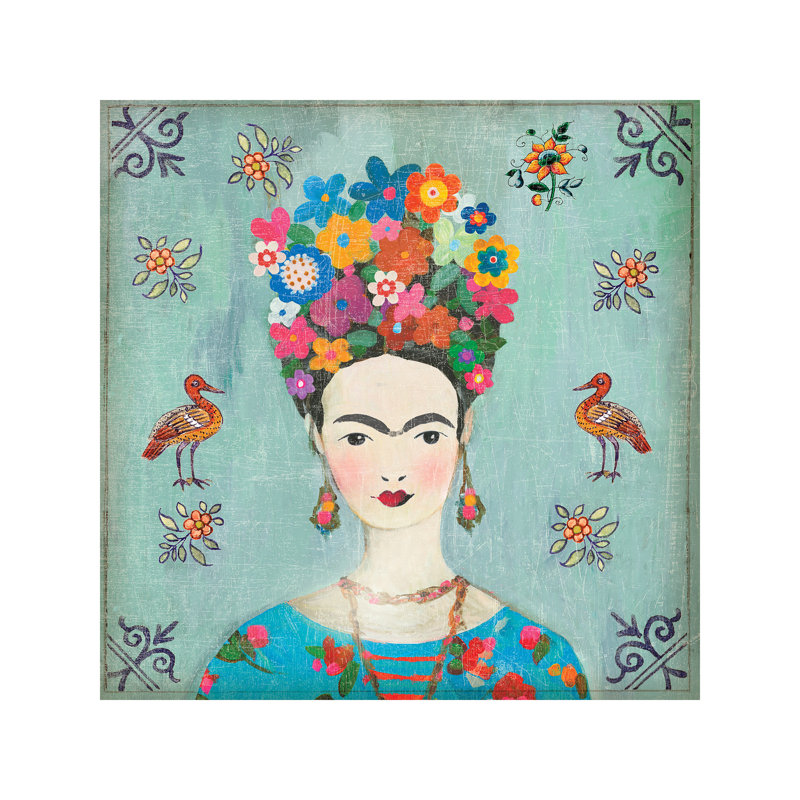 Farida by Aimee Wilson - Floater Frame Painting on Canvas, 45.72 cm H x 45.72 cm W x 1.91 cm D, No Framed