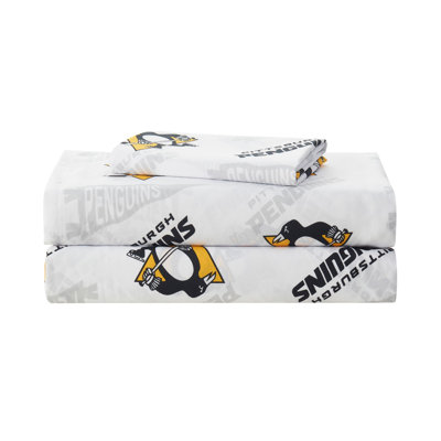 Northwest Nhl Bed Sheet Sets By Sweet Home Collection, Pittsburgh Penguins