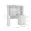 Bureau d'ordinateur polyvalent avec huche, bibliothèque et ports de chargement, idéal pour le bureau à domicile et le bureau-121068821