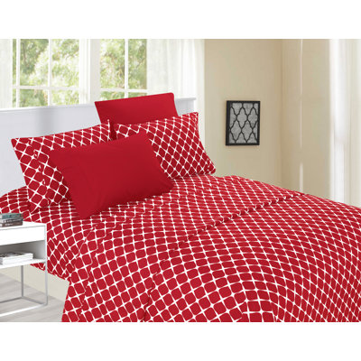 4 Piece Elegant Comfort Microfiber Percale Sheet Set