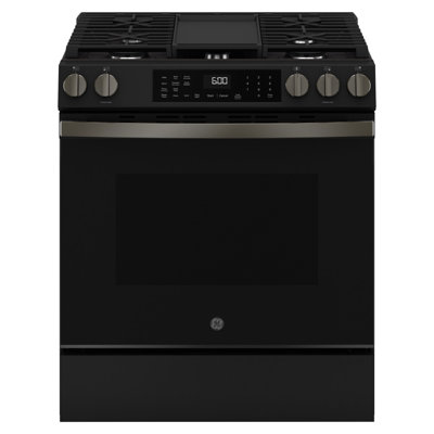 GE 30" Slide-In Front-Control Convection Gas Range