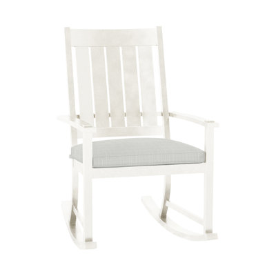 Chaise berçante extérieure à lattes Club Wrought