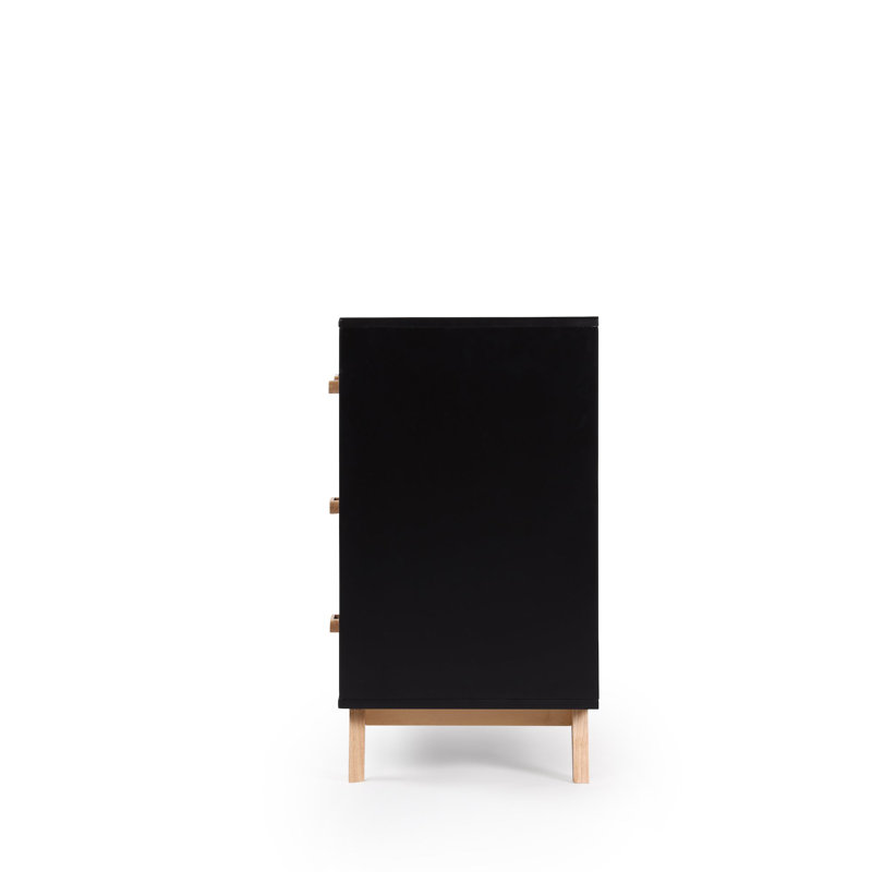 Soho 5-drawer dresser, Black/Natural