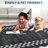 Bordered Rug Narrow Scalloped Hallway Rug with Rubber Backing, Non-Shedding Contemporary Indoor Floor Mat, Foldable Thin Accent Carpet-457578394