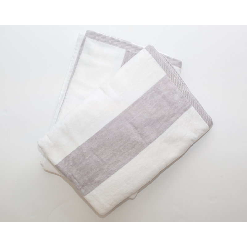 100% Cotton Midweight Beach Towel, Silver