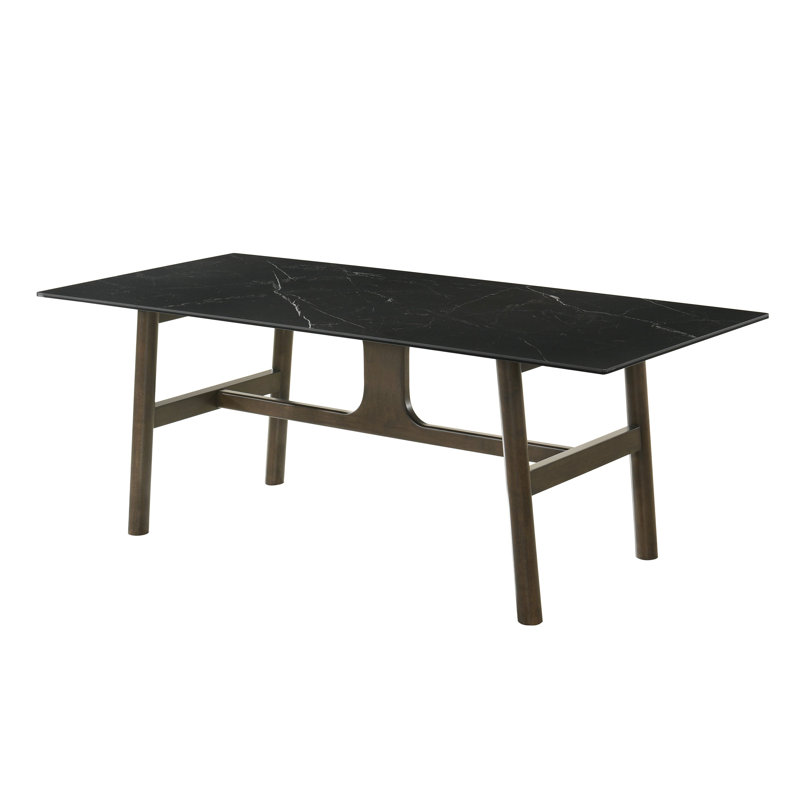 Ensemble de table de salle à manger 8 pièces avec buffet et chaises rembourrées Zaid