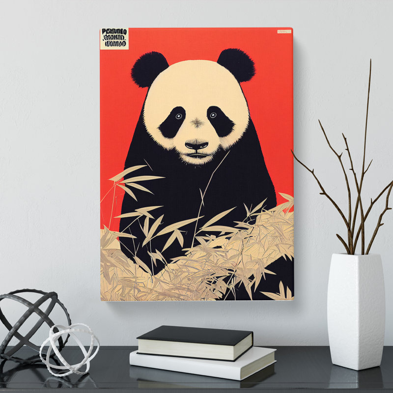 CAN-V0523-1731X Panda Profile - Wrapped Canvas Print, 50cm H x 35cm W