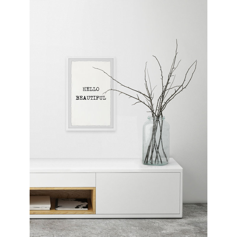 Say Hello Beautiful - Single Picture Frame Print, 45cm H x 38cm W x 3.81cm D