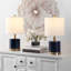 Ensemble de lampes de table bleu marine / or 20,5 "Livsey