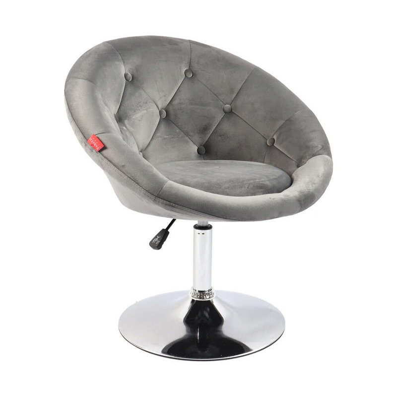 Pivotant en velours touffeté de 25 po VANITII, Velours gris