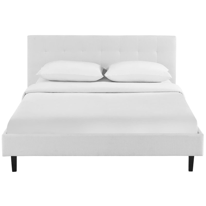 Lit double Linnea en blanc
