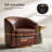 Amiir Modern 30.5'' Wide Genuine Leather Swivel Barrel Chair with Solid Wood Base (Set of 2)-93991215