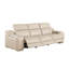 Canapé inclinable 103 po USB en cuir italien beige USB