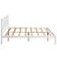 Lit plateforme double avec tête de lit double, blanc, tête de lit longue durée incluse, sans sommier-836160500-836160501