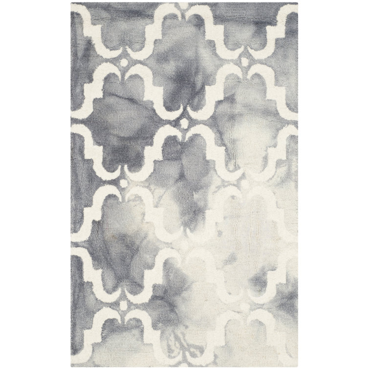 Dip Dye Hand Tufted Wool Geometric Rug
