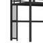 Lit mezzanine simple TG avec rangement et lumières à DEL, structure en métal moderne