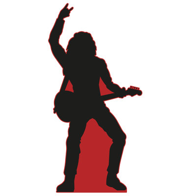 Étoile rouge en métal lourd Rock Star
