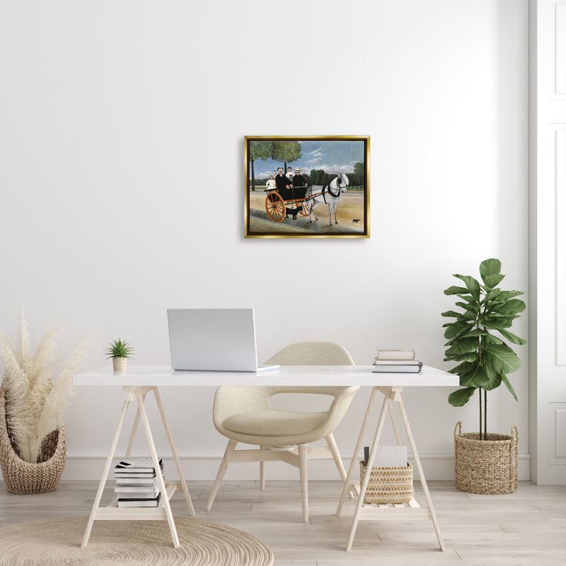 La Carriole du Père Junier par one1000paintings - peinture sur toile tendue, H 17 po x l 21 po x P 1,5 po