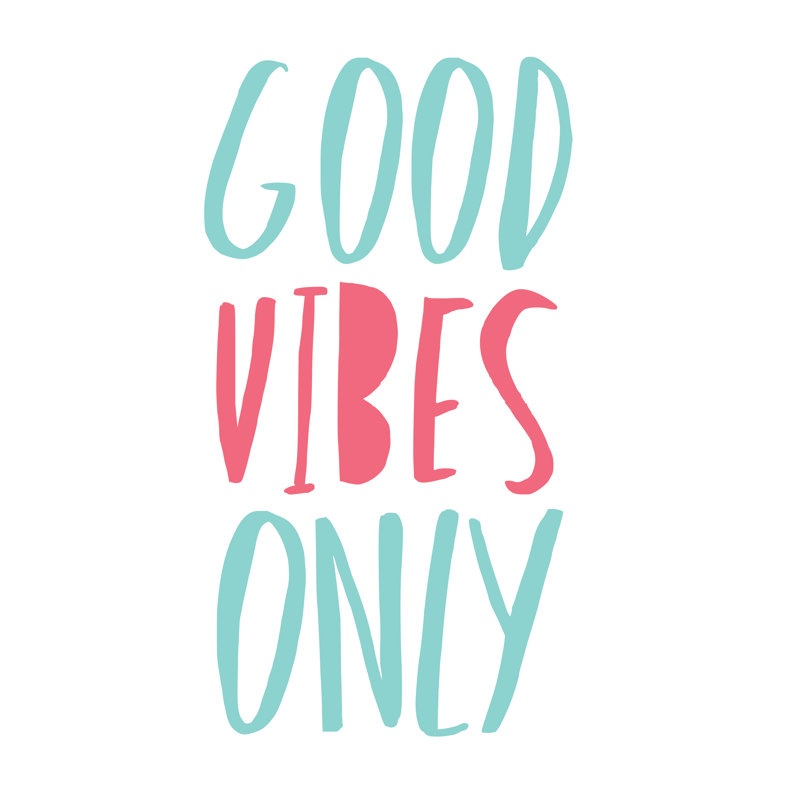 Good Vibes Simple - Wrapped Canvas Print, 30cm H x 30cm W x 3.8cm D